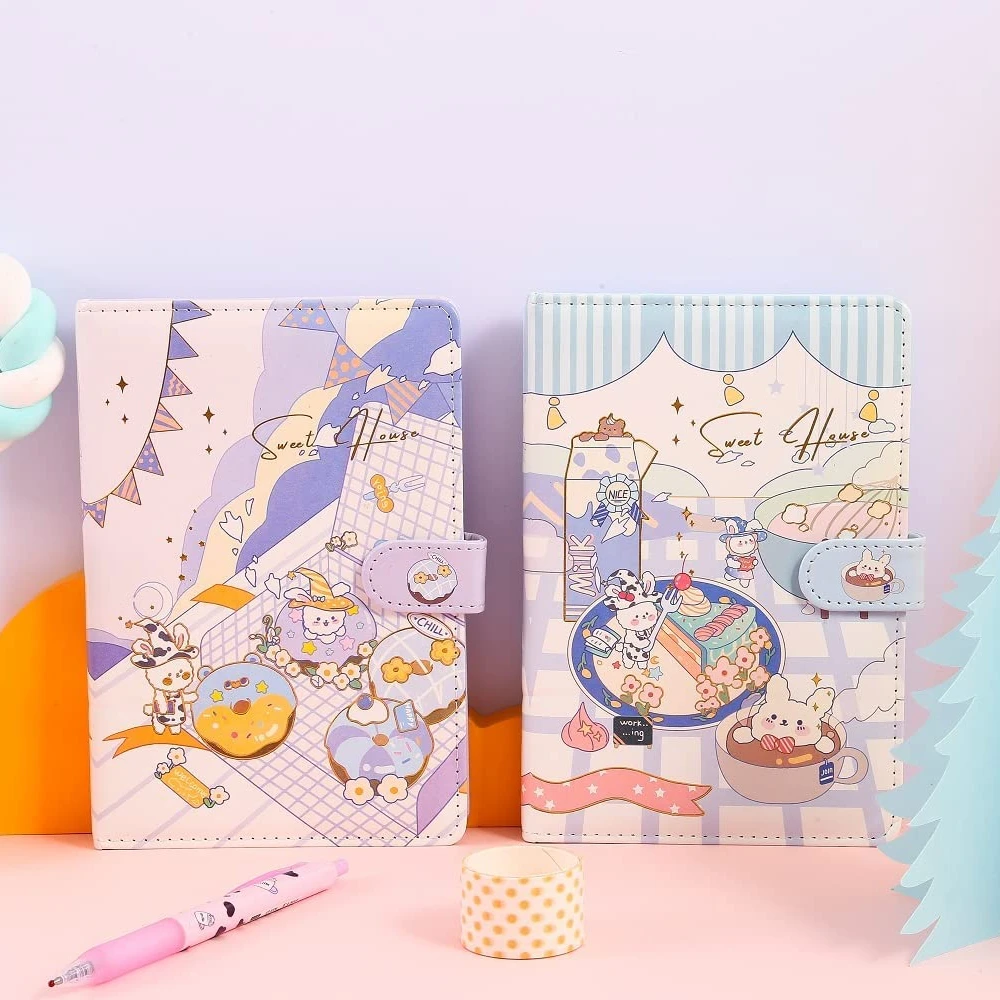 Cute Stationary Hardcover Notebook Kawaii Wholesale A6 Binder Hardcover Notebook