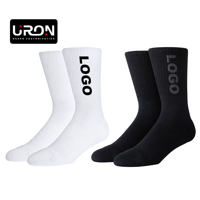 
Uron 100% organic cotton socks combed cotton socks custom cotton socks 