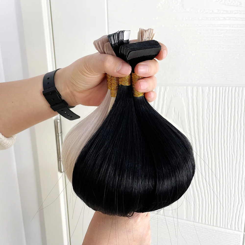 
Wholesale best Russian European ombre 100% natural raw virgin remy human invisible seamless skin weft hair extensions tape in 