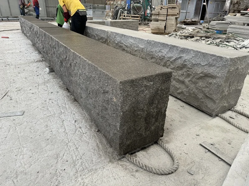 Modern Cheap Outdoor Grey Granite G603 Stone Bench Garden Design For Sale