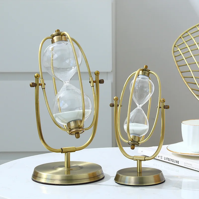 Brass Unique Wholesale Decorative Glass Big Souvenir Antique Souvenir Custom Hourglass Sand Timer