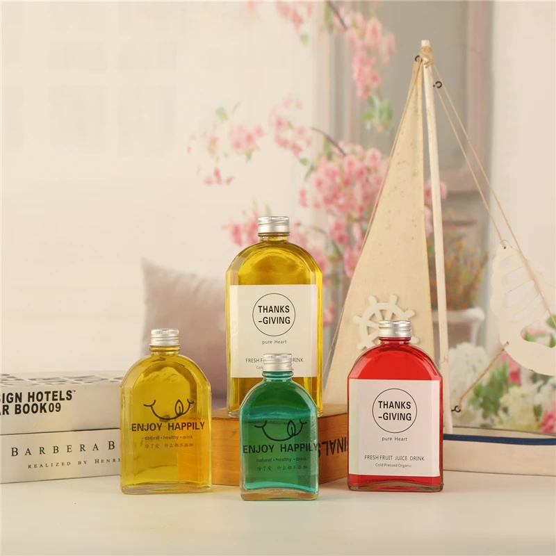 Manufacturer Customized Logo Bottle E Juice Milk Bottle 300 Ml Glass Bottle Beverage