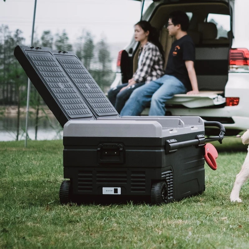 80 Quart 75L 12 Volt Car Refrigerator Portable Freezer Car Fridge Dual Zone APP Control RV Electric Compressor Cooler