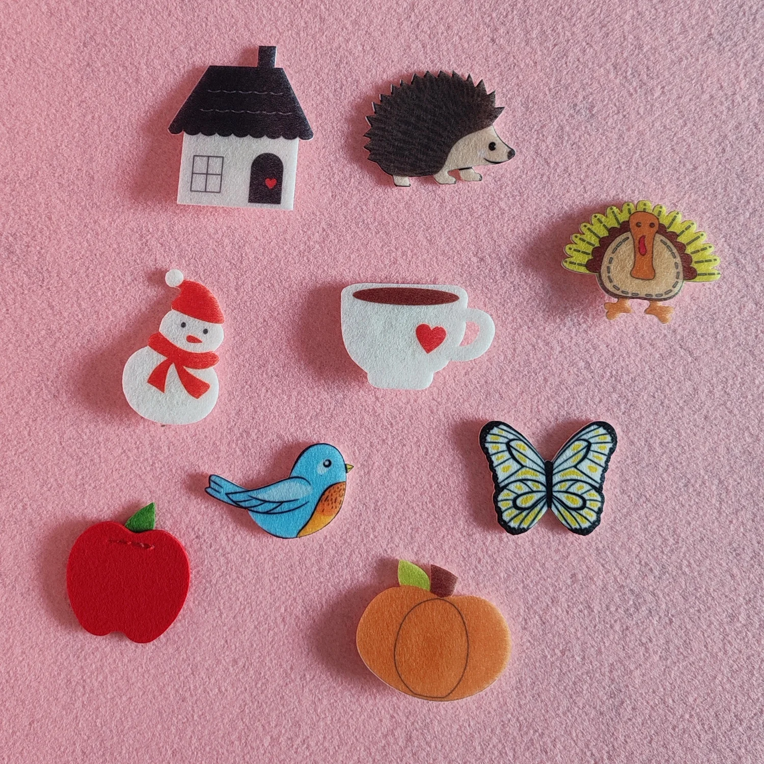 Customized Fabric Flower Ornaments Felt Heat Shape Felt Shapes Craft Kit