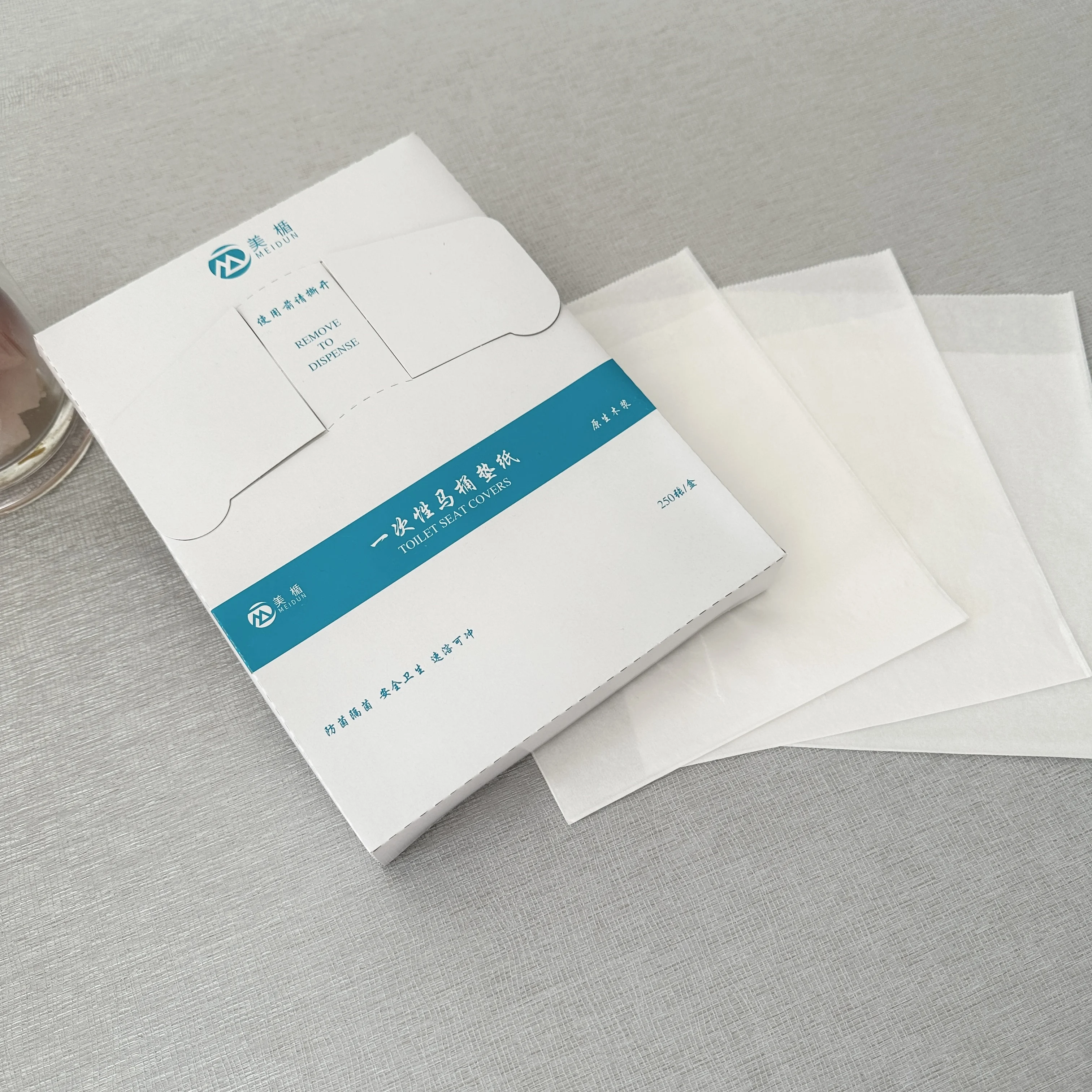 Eco-Friendly Fold Custom Made Disposable Hygienic Toilet Seat Cover Paper