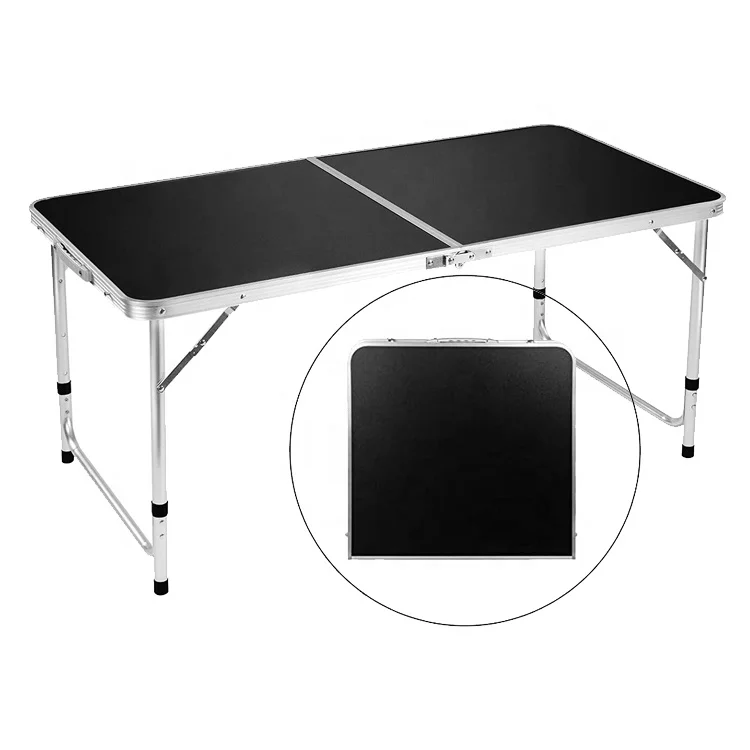 
120cm Aluminum Beer Pong Game Table Height Adjustable Lightweight Picnic Dining Folding 2021 Camping Table 