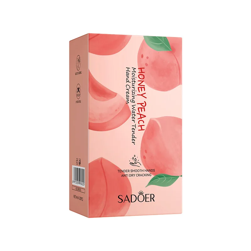 SADOER Hand Moisturizing Smoothing Tender Lotion Honey Peach Extract Nourish Anti Cracking Brighten Hand Cream