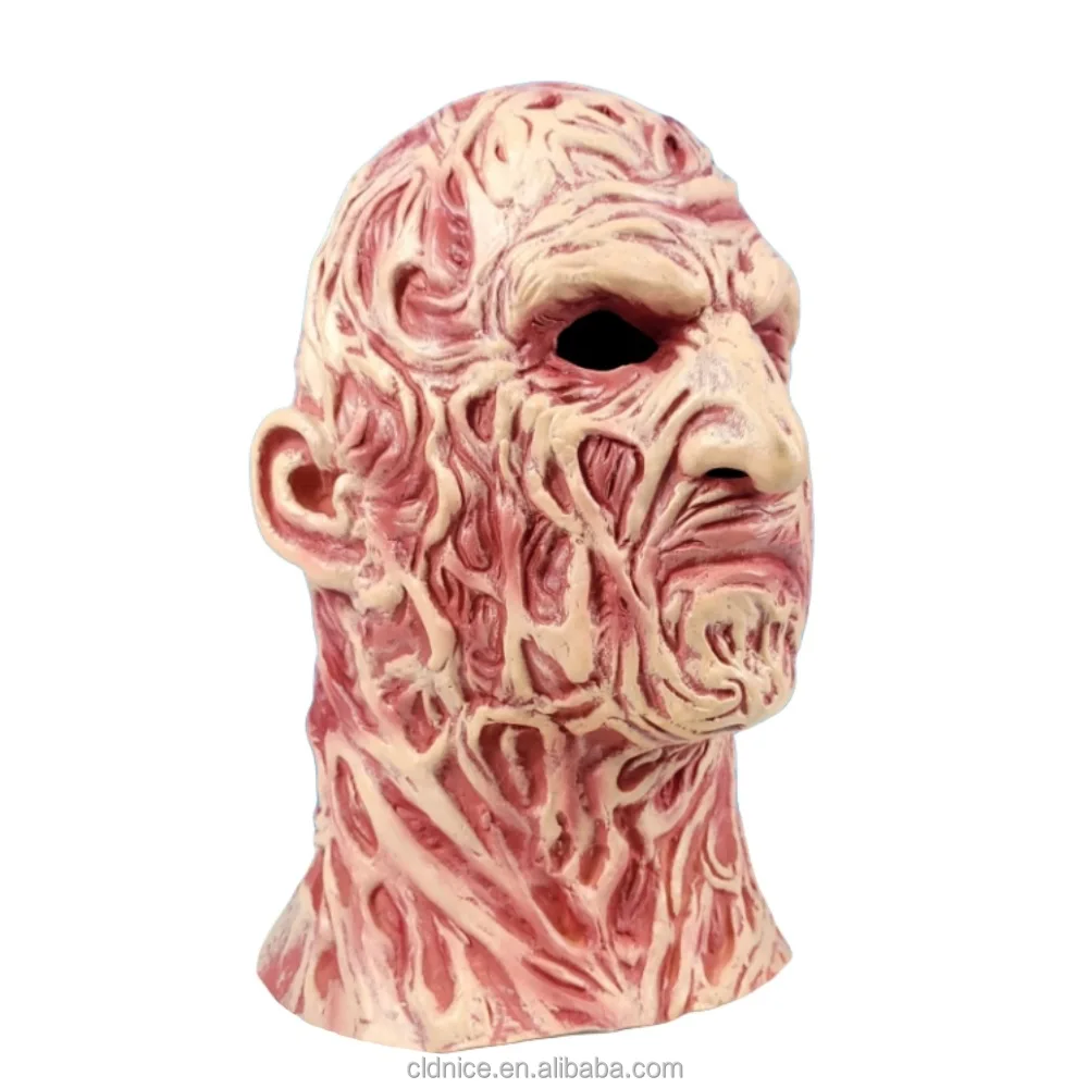 Nice Hot Selling Movie Roles Character Freddy Vs Jason Killer Latex Head Face Horror Mask For Cosplay Halloween Party