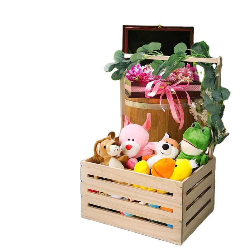 Baby Natural Wood Color Customized Box Paulownia Wood Material Logo Wooden Storage Box For Home Decoration