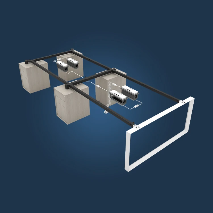 Modern Modular customized size 4 Person Office Table Desk Workstation Office Furniture