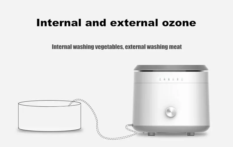 2023 Newest Home Use Meat Washer Ozone Vegetable and Fruit Sterilizer Cleaner Washer for Health
