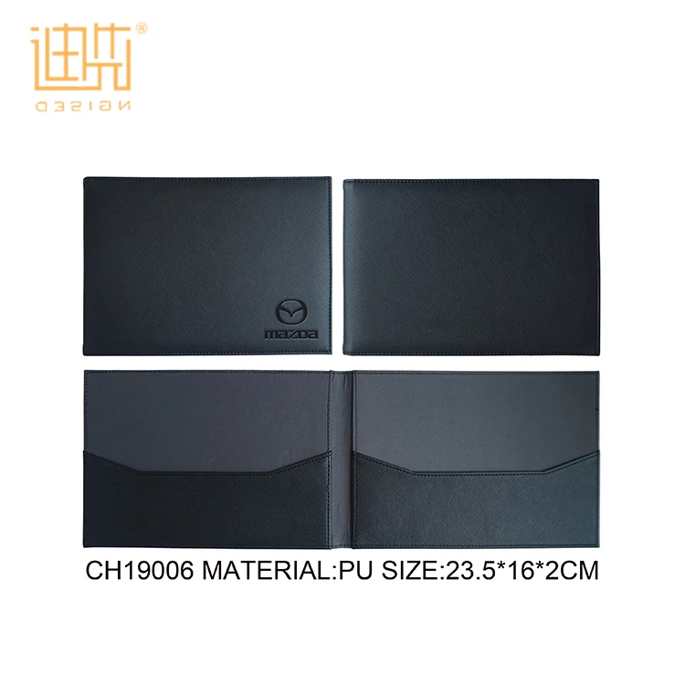 Новый фирменный промышленный автомобильный держатель для документов из искусственной кожи с логотипом на заказ