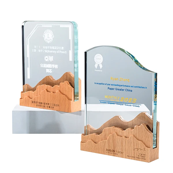 Креативный деревянный хрустальный Айсберг трофей на заказ Почетная медаль награда чемпиона по продажам компании