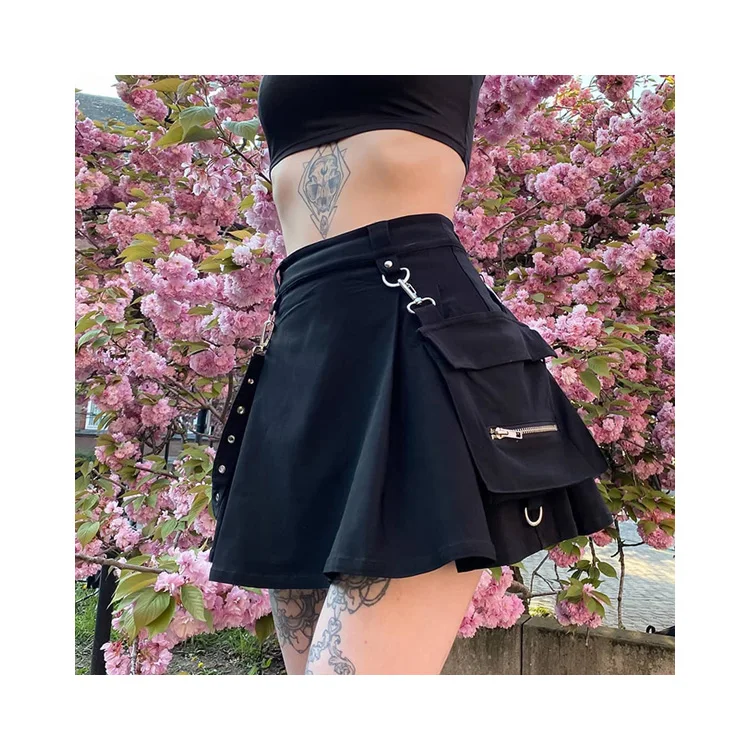 YH2602 летние женские мини-юбки трапециевидной формы с высокой талией в классическом стиле