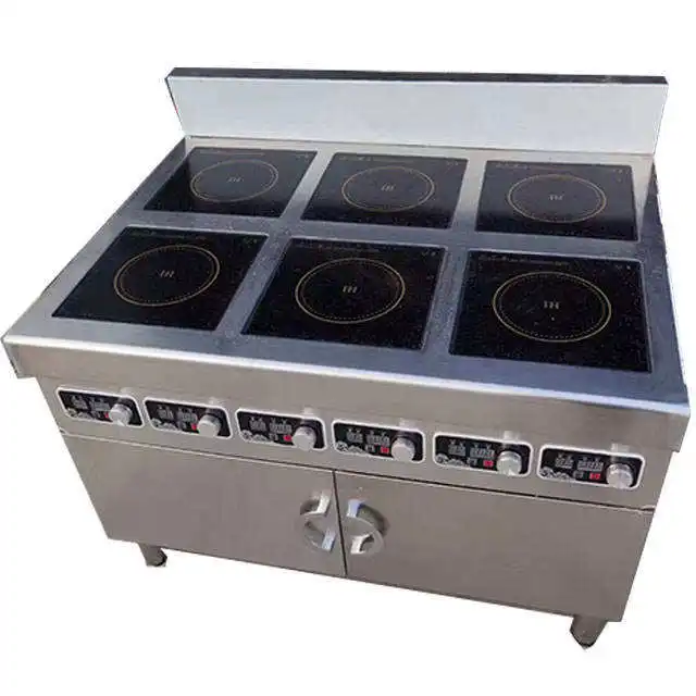 Commercial 3500w 6 Burners Plate Induction Cooker Stove With Cabinet Electric Cooktops Cooking Electric Stove Induction Cooker