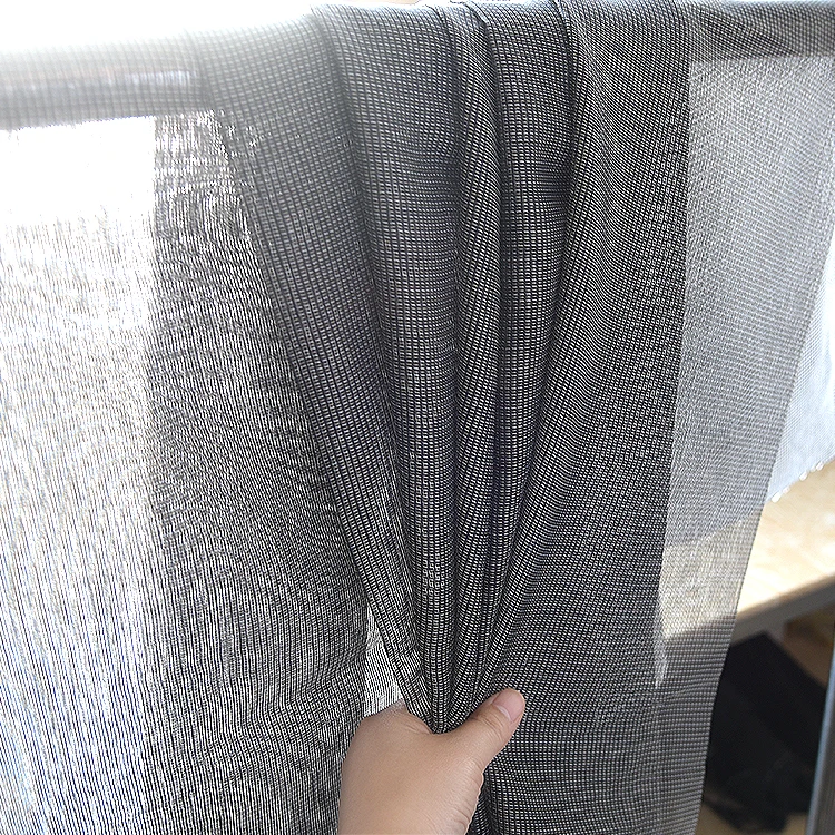 Home Textile Breathable Big Holes Air Permeability FR Mesh Net  sheer curtain fabric