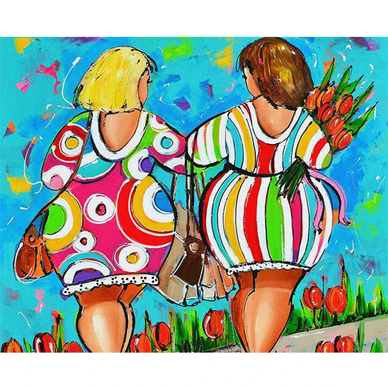 Картина из 2 толстых женщин на