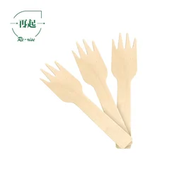 ЭК. Чист. Биоразлагаемые одноразовые деревянные вилки для фруктов, вилки для стружки