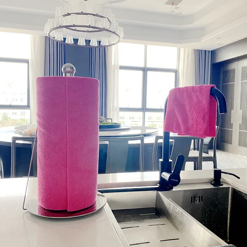 Wholesale  New Cleaning Cloth on a Roll Tear Away Cleaning Towel Microfiber Kitchen Towel 20PK