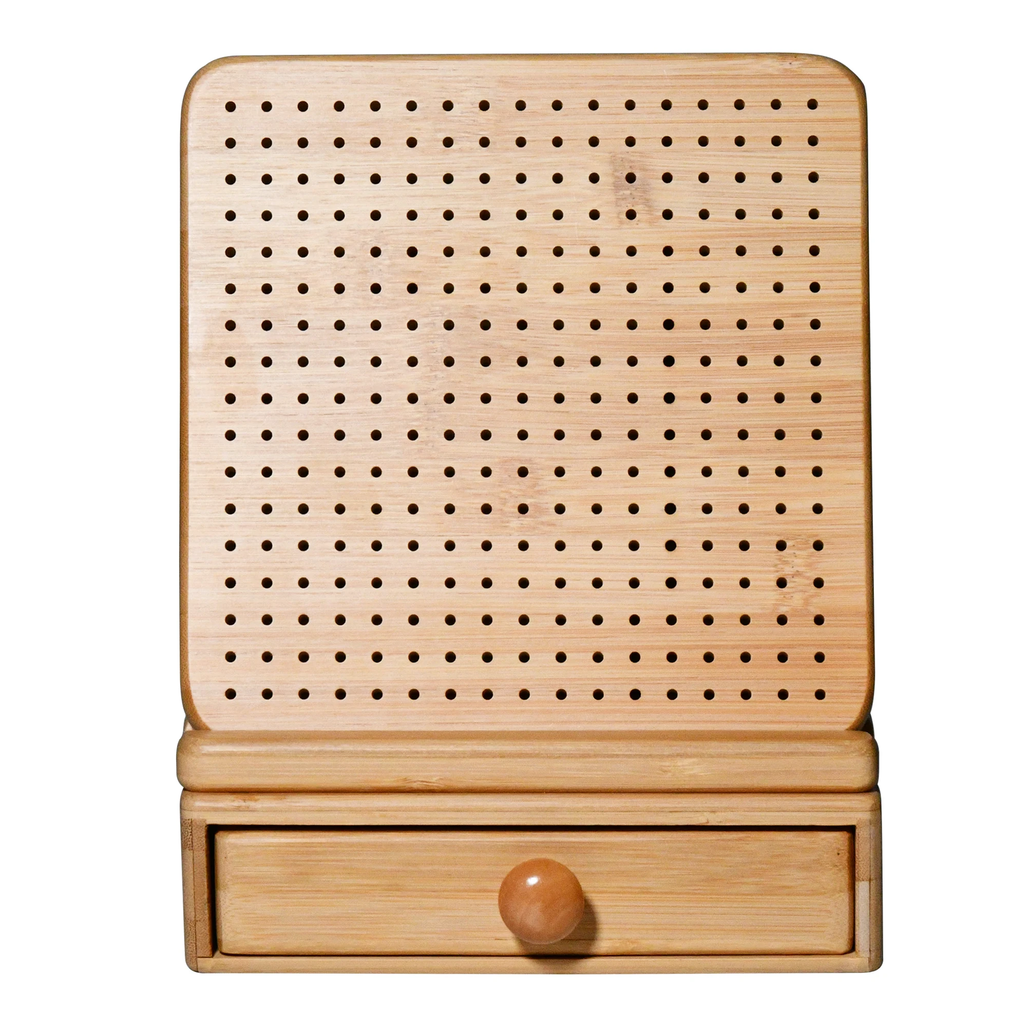 Bamboo Blocking Board Crochet Board Wooden Blocking Mats with Bottom Drawer Storage for Beginners
