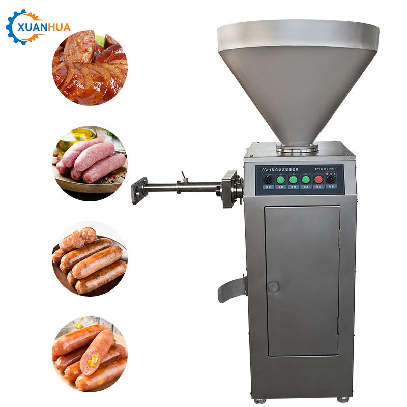 industrial sausage making equipment automatic vacuum hydraulic sausage stuffer filler machine