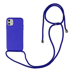 Soft Silicone Crossbody Necklace Lanyard Phone Case For Samsung Galaxy S10 S20 Plus Ultra Neck Strap Rope Back Cover Case