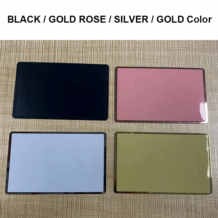 factory price NFC Chip Invisible Hybrid Black NFC Metal Business Card for social media sharing