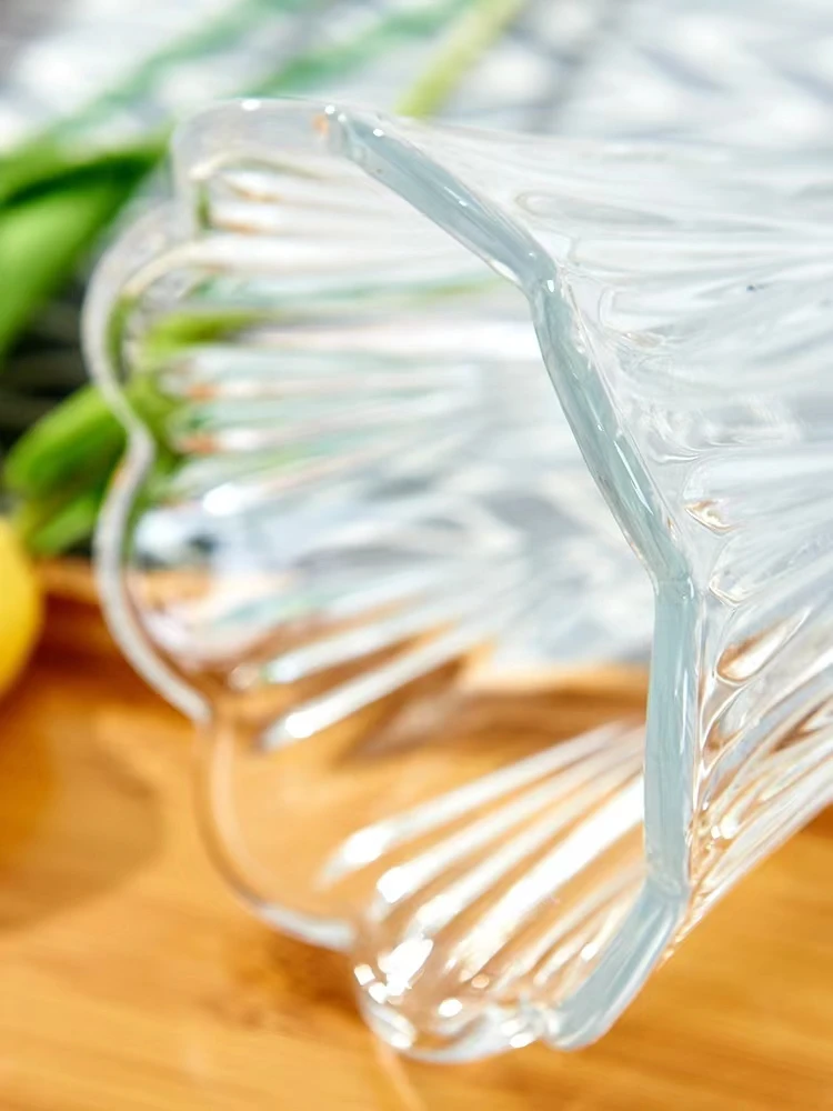 made in China clear crystal glass vase for flower decorative collection holder tall vase durable embossed glass flora holder