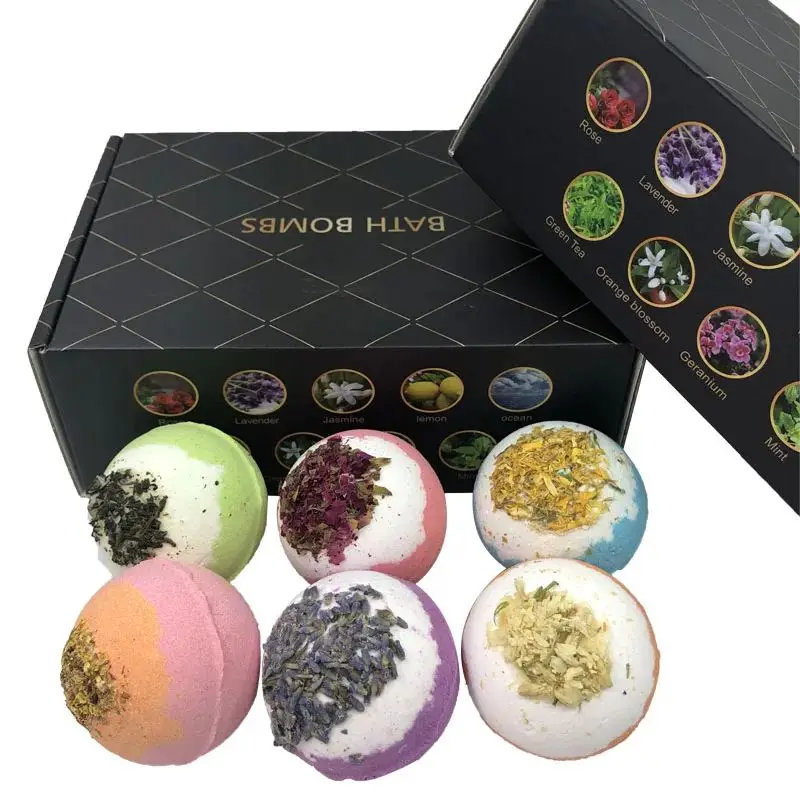 Wholesale Luxury Private Set Bath Fizzies Bubble Salt Bath Bomb Ball Spa Shower Sale
