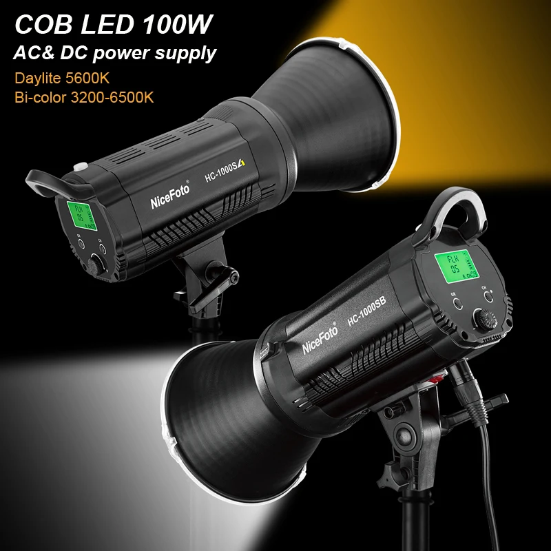 HC-1000SBII 100W Daylite 5600K Bowens mount AC power supply professional studio lighting LED studio video light
