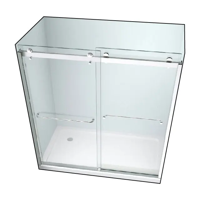 SUMI tempered glass sliding shower door frameless shower door system shower sliding door mampara de ducha