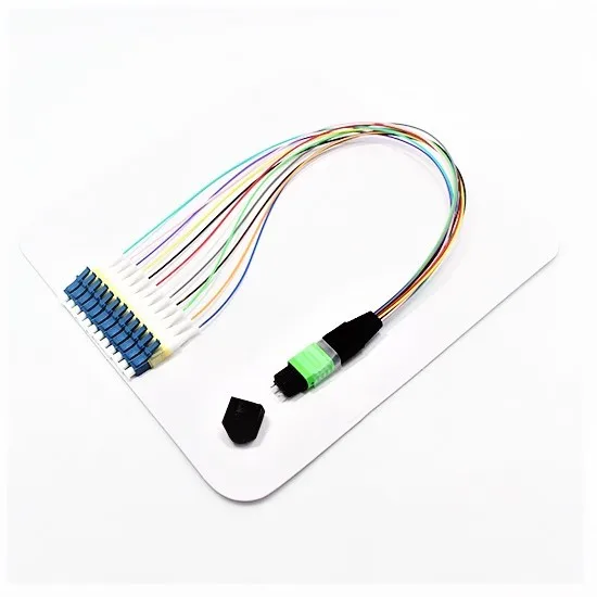 
High Density SM MM OM3 OM4 MPO MTP 8 12 24 Core Cable Optical Fiber Patch Cord 2m 
