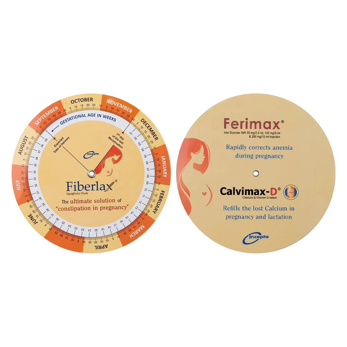 China Supplier Pregnancy Due Date Calculator BMI Medical Wheel