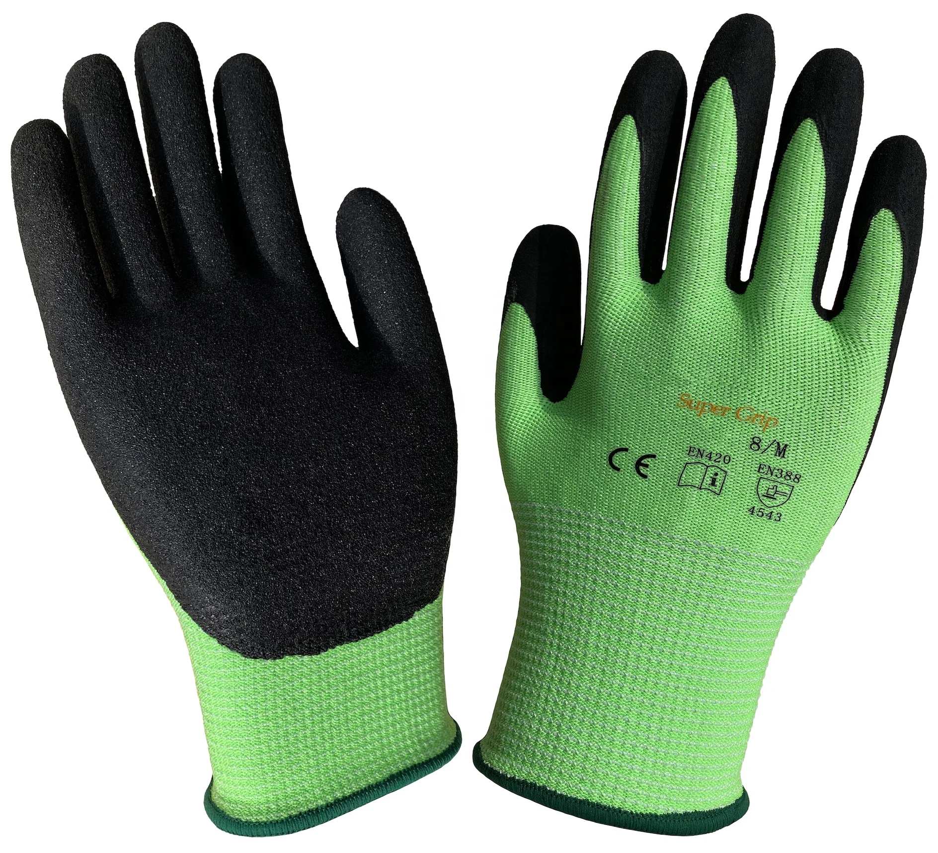 Blue Latex Palm Coated Aramid Fiber Cut Resistant Work Gloves ANSI A4