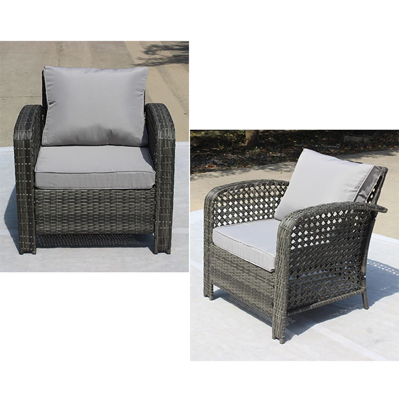 High Quality Grey 5 Seater Rattan Garden Furniture Garden Sets Rattan Safa Set