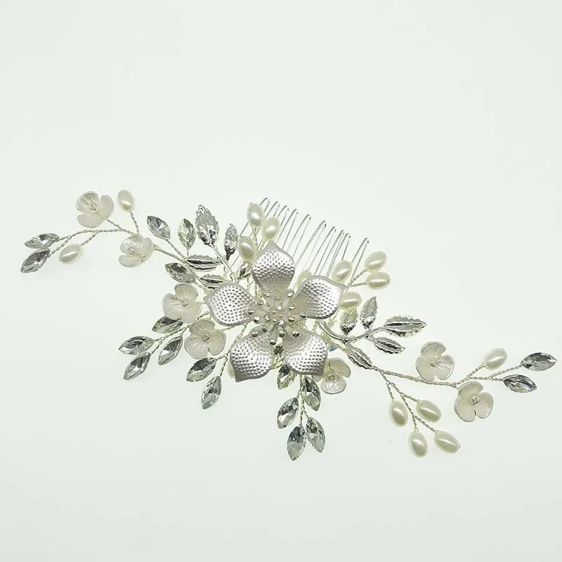 SHSS2070 Fashion wedding hair accessories jewelry hair combs Flower piece gold color bridal hair accessories combs