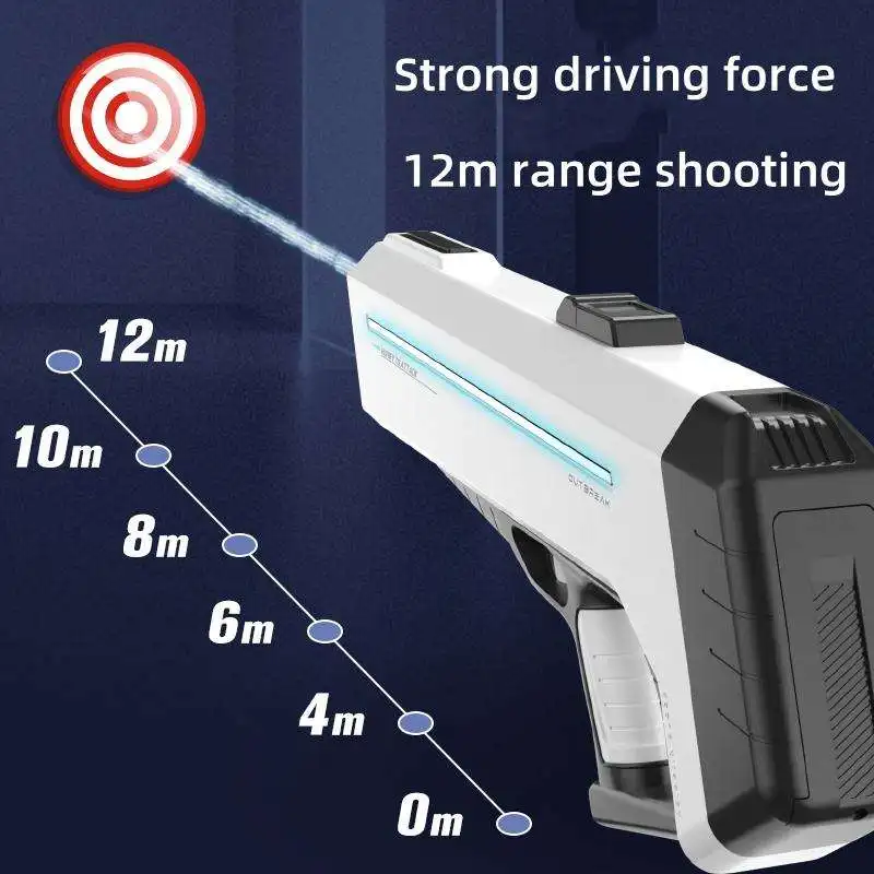 Electric Spray Gun Hight Automatic Water Absorption Electric Continuous Spray Gun Outdoor Water Fight Water Gun for Kids Adult