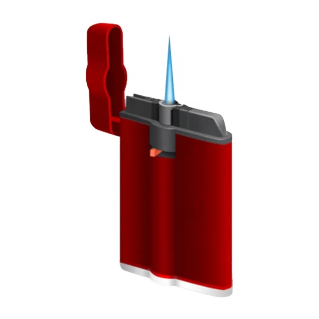 
Custom Logo Printing High Quality Slim Luxury Rubber Plastic Jet Flame Lighter 