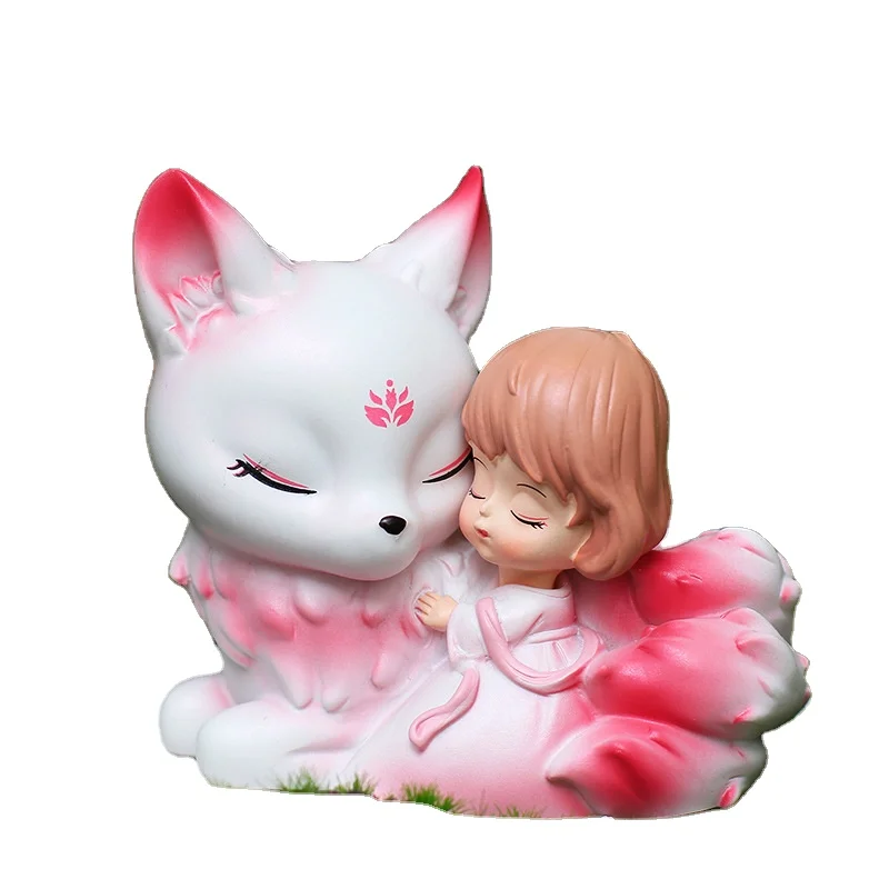 Ancient Legend Blind Box Tide Play Hand-run Car Mounted Pieces Of God Dragon Spirit Fox Fairy Deer Creative Desk Decoration