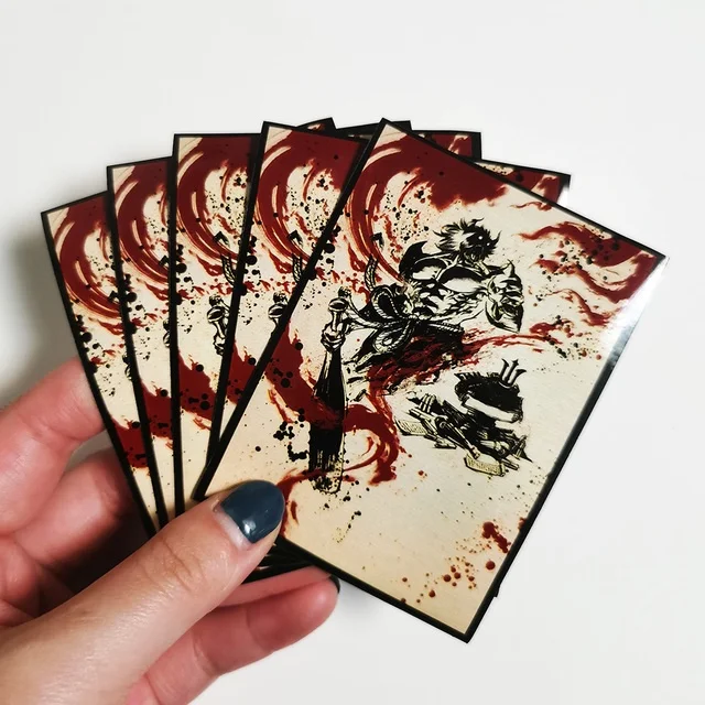 High Quality Premium Pattern Art Printed Design Waterproof Board Tcg Mtg Custom Anime Yugioh Matte Trading Game Card Sleeves