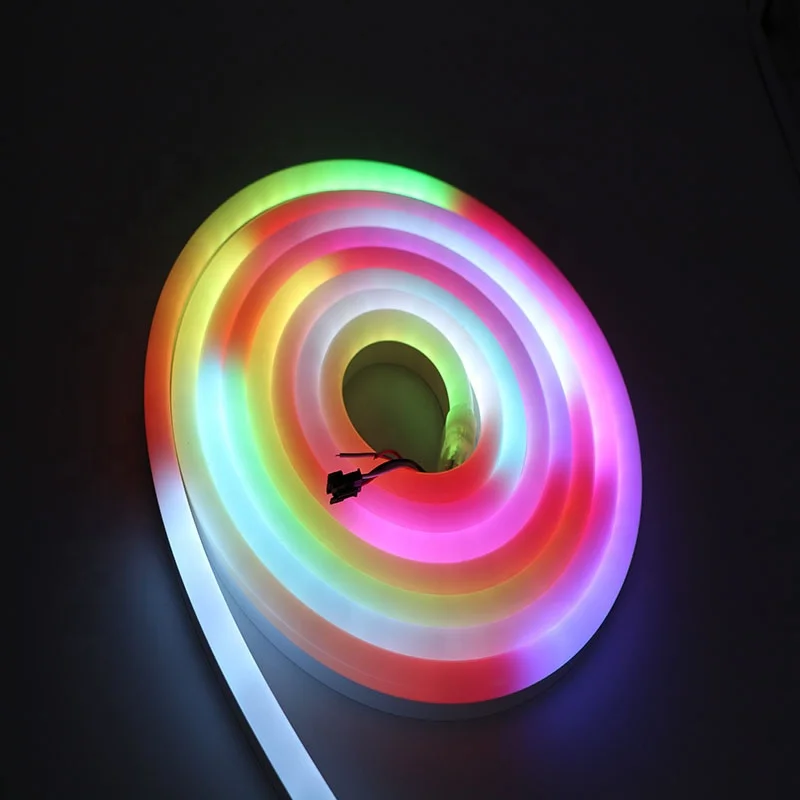 factory price ip68 waterproof strip lights Magic led neon flex 12v WS2811 Chip digital RGB led neon flex