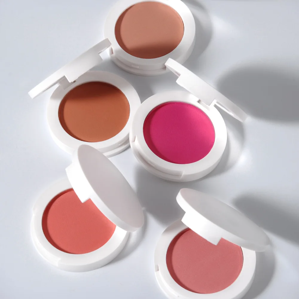 Vegan Luxury Custom Logo White Blush Container Single Blush Private Label Face Blusher
