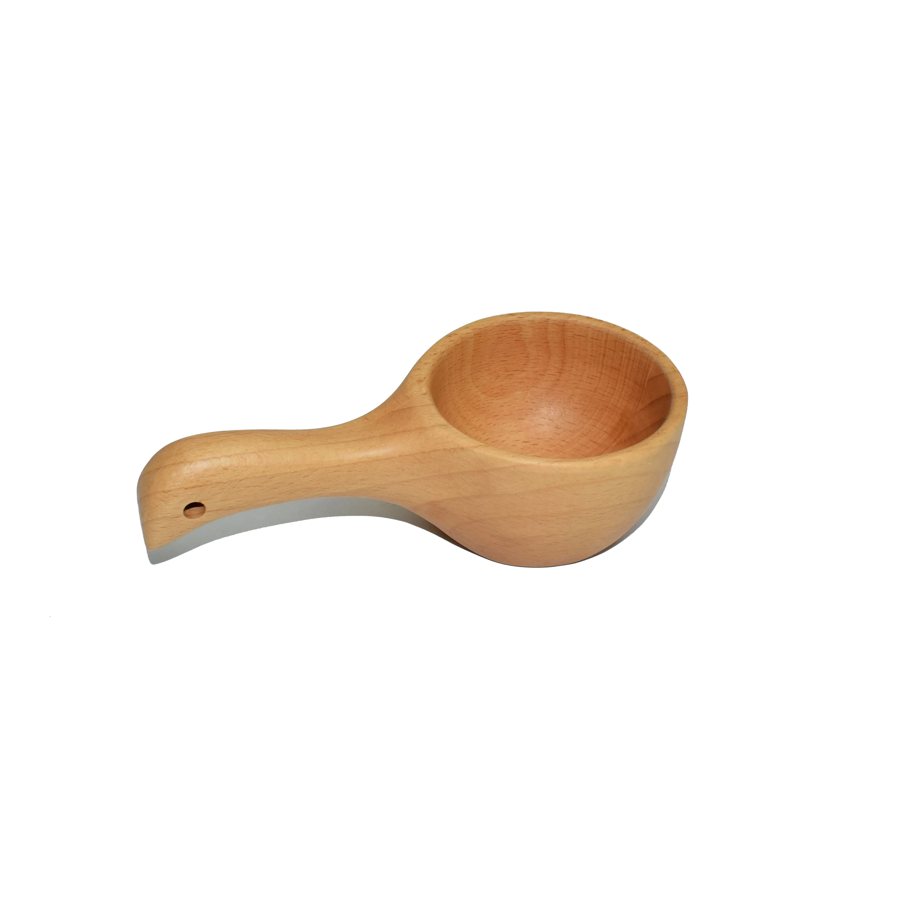 New Design Kitchen Drinking Wood Scoop for Bath Coffee Water Rice Mug Solid Wood Measuring Cups
