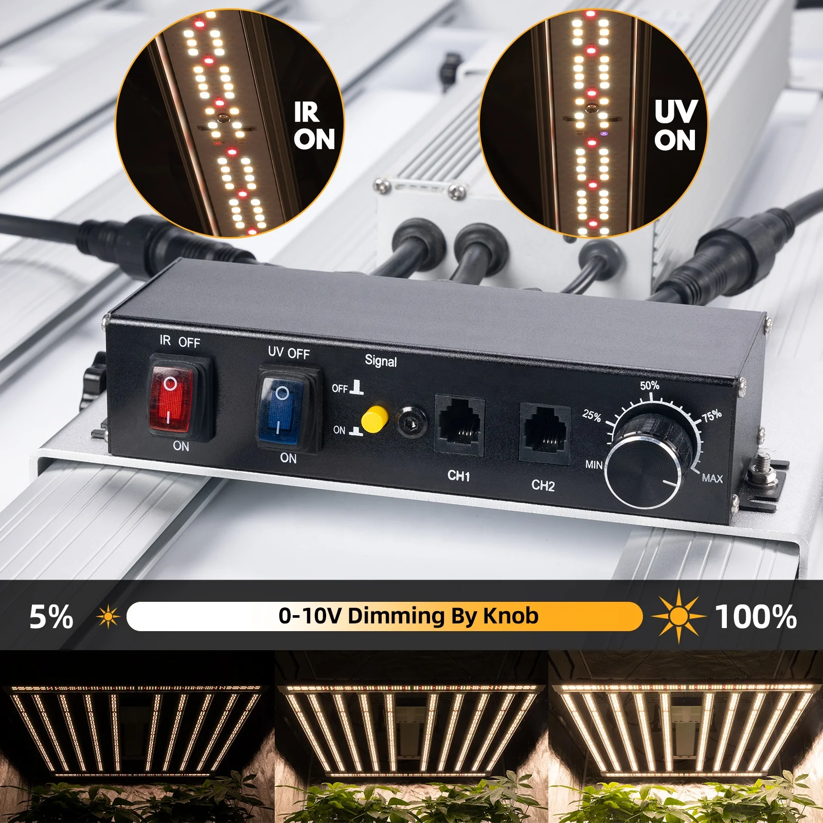 1000W led grow light Original Samsung lm301H balanced PPFD 10+2 bar UV IR Separate Control  indoor plants 1000W grow lights