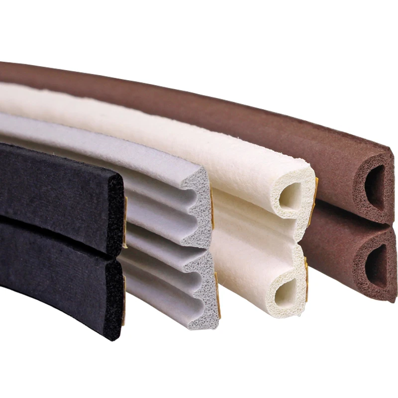 P E I D shaped doors Rubber Sponge Elastic Weather sealing strip self-adhesive EPDM foam seal strips