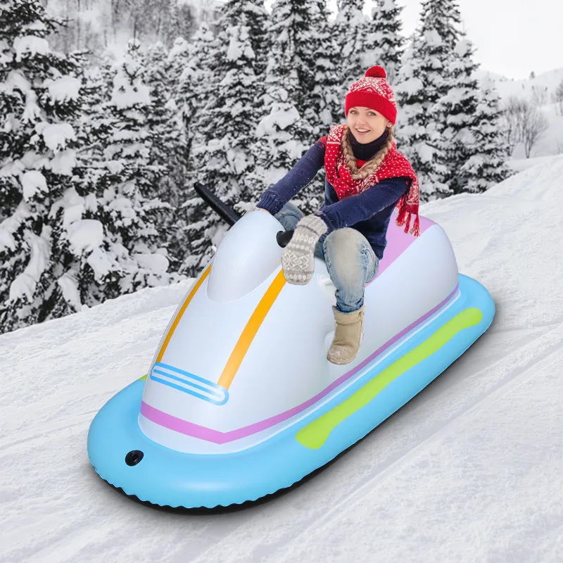 Winter kids downhill Snowboard adult Winter Ski Sledge Toy Motorboat PVC inflatable snow Scooter
