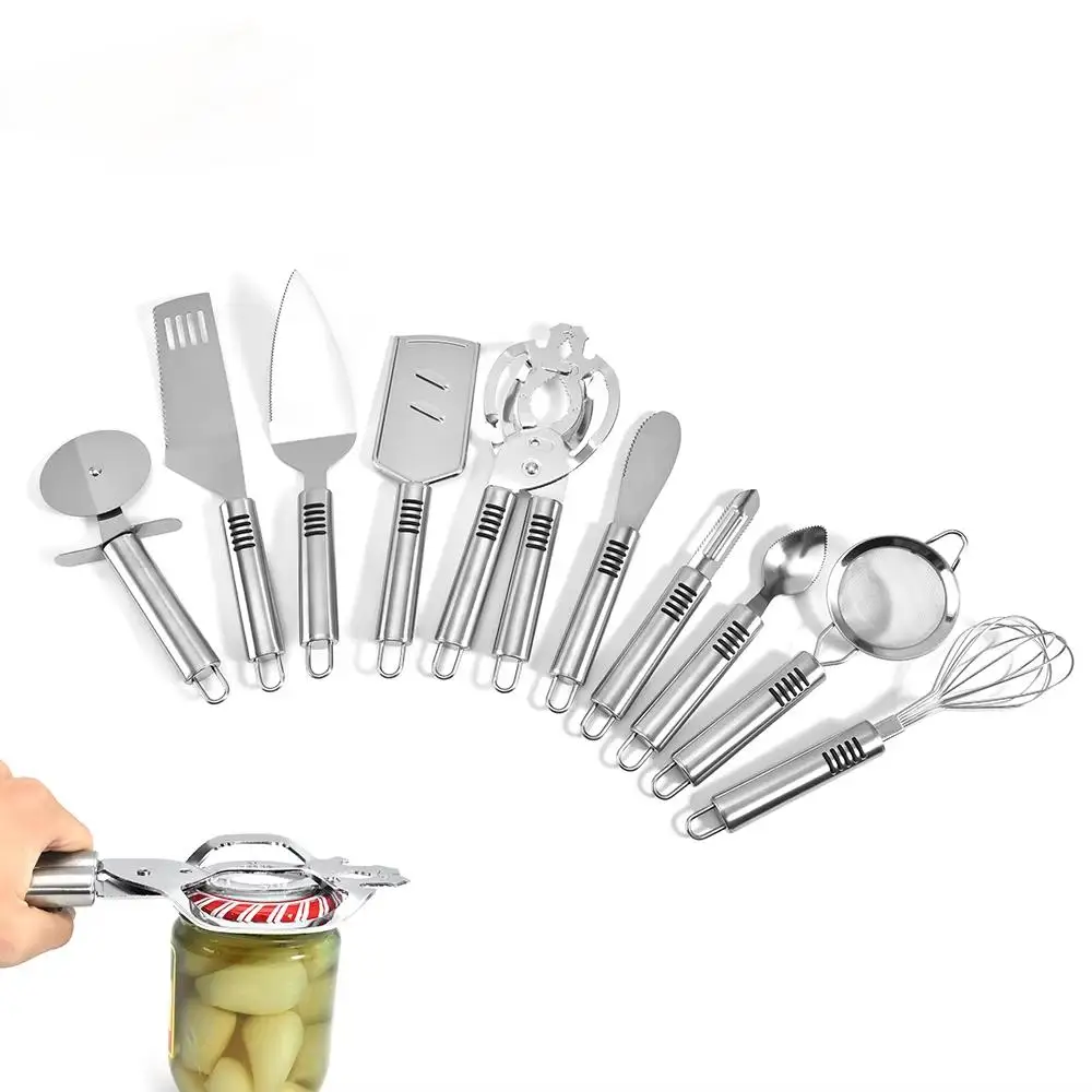 Best Selling Black Stainless Steel 10 Pcs Kitchen Utensils Set Cooking Small Tools Kitchen Gadgets
