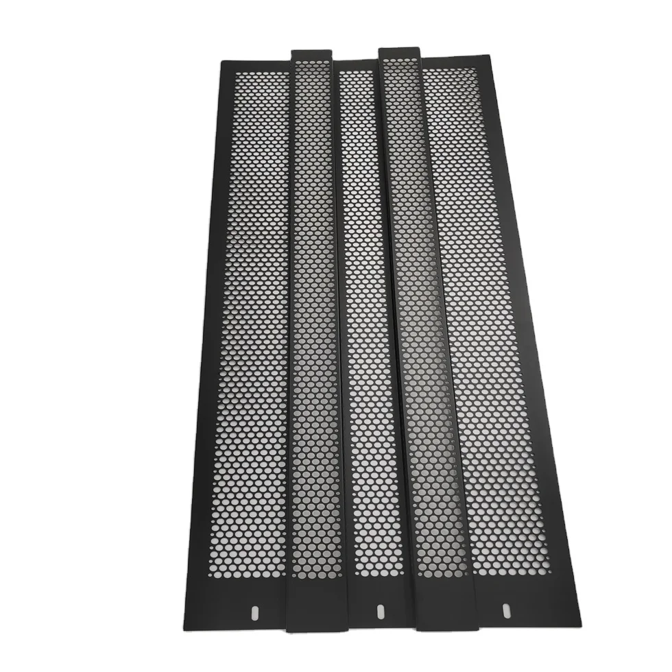 Custom black aluminium ventilation panel sheet metal fabrication processing bending stamping sheet metal mechanical parts