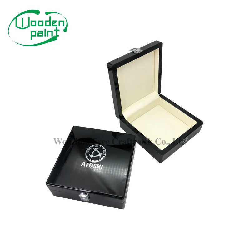 Custom Handmade Luxury Piano Lacquer Gift ATOSHI Belt packaging Jewelry Wood Case Watch Boxes wooden wallet box