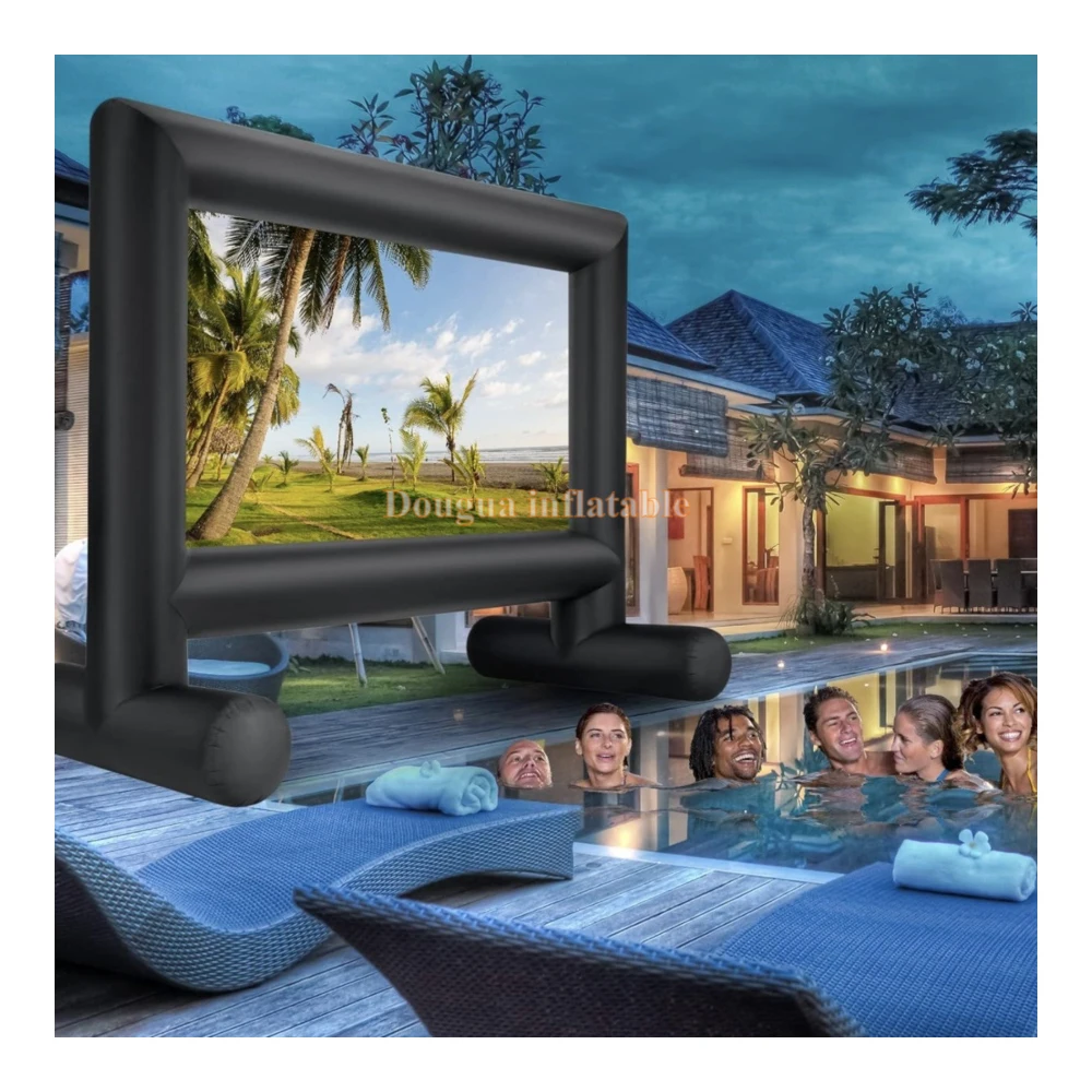 Oxford fabric inflatable cinema screen outdoor inflatable movie projector screen